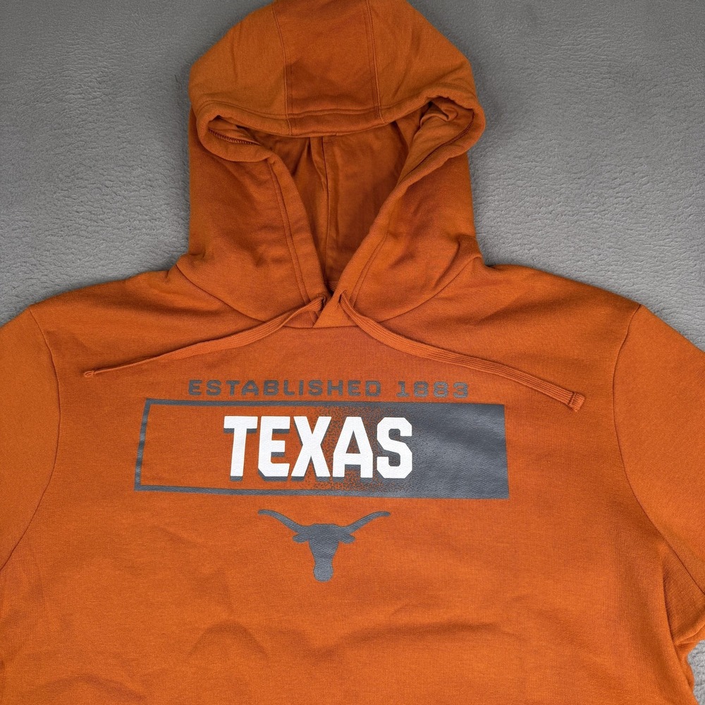 Texas Longhorns Hoodie Mens XL Burnt Orange NCAA Football Pullover Sweatshirt